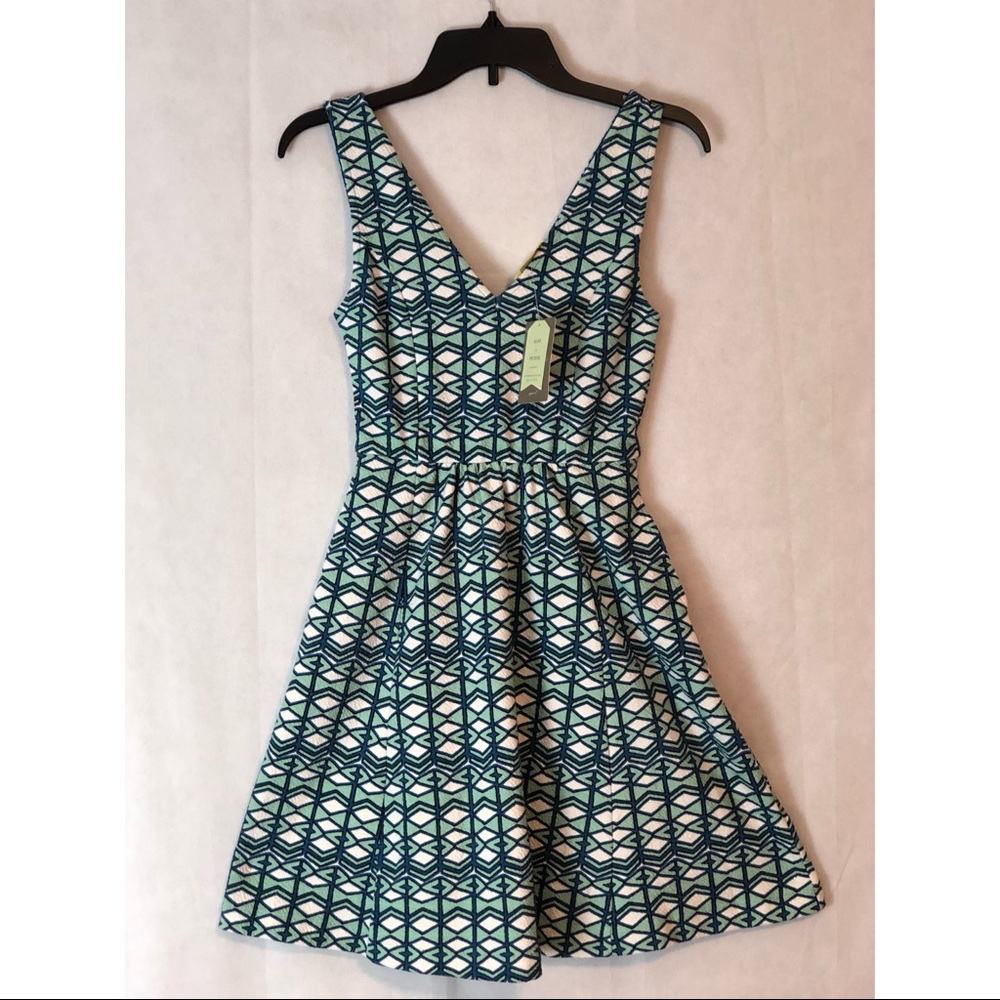 ❗️FINAL❗️ 🆕 Anthropologie MAEVE Blue Motif Dress 🔴🔴 - Picture 3 of 6